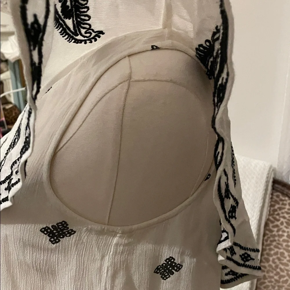 Free People Easy on the Eyes Black and White One Shoulder Blouse XS - Picture 7 of 9